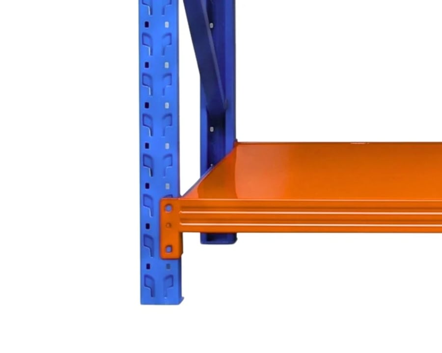 رفوف مستودعات حديد 4 أرفف – حمولة 300 كجم لكل رف - أزرق برتقالي