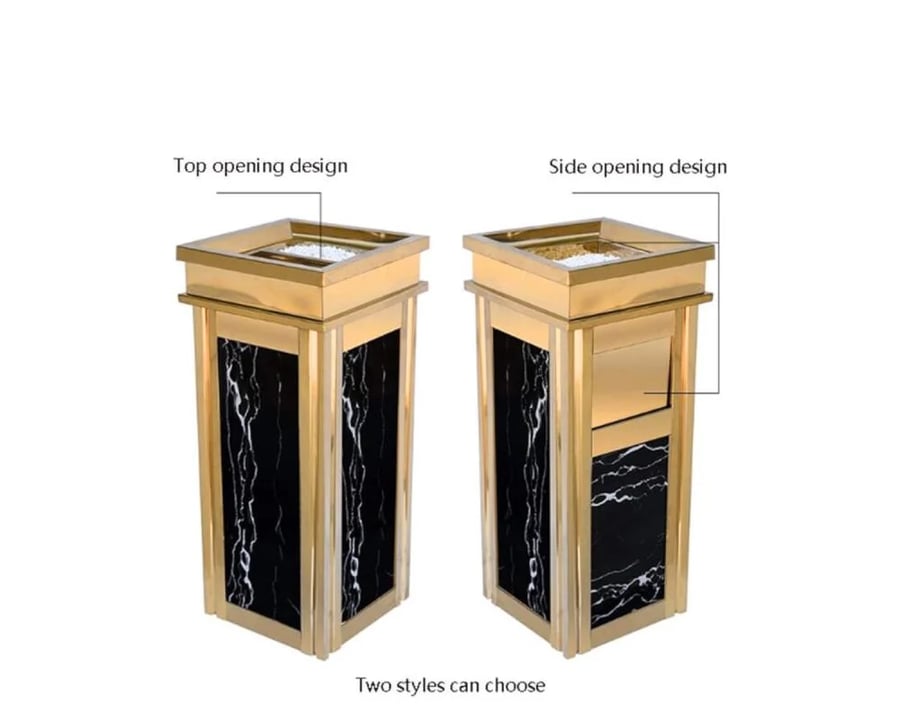 Fire extinguisher + hotel stainless steel marble basket