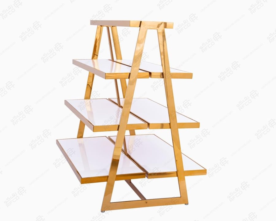 استاند عرض رفوف مدرج ذهبي