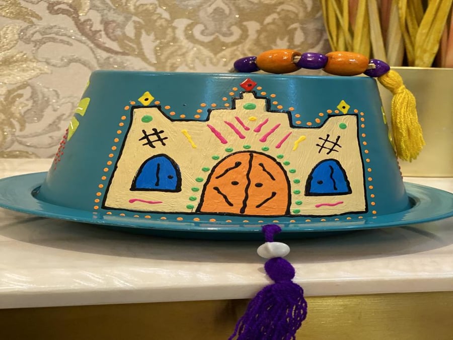 صينية الطربوش بالرسم اليدوي