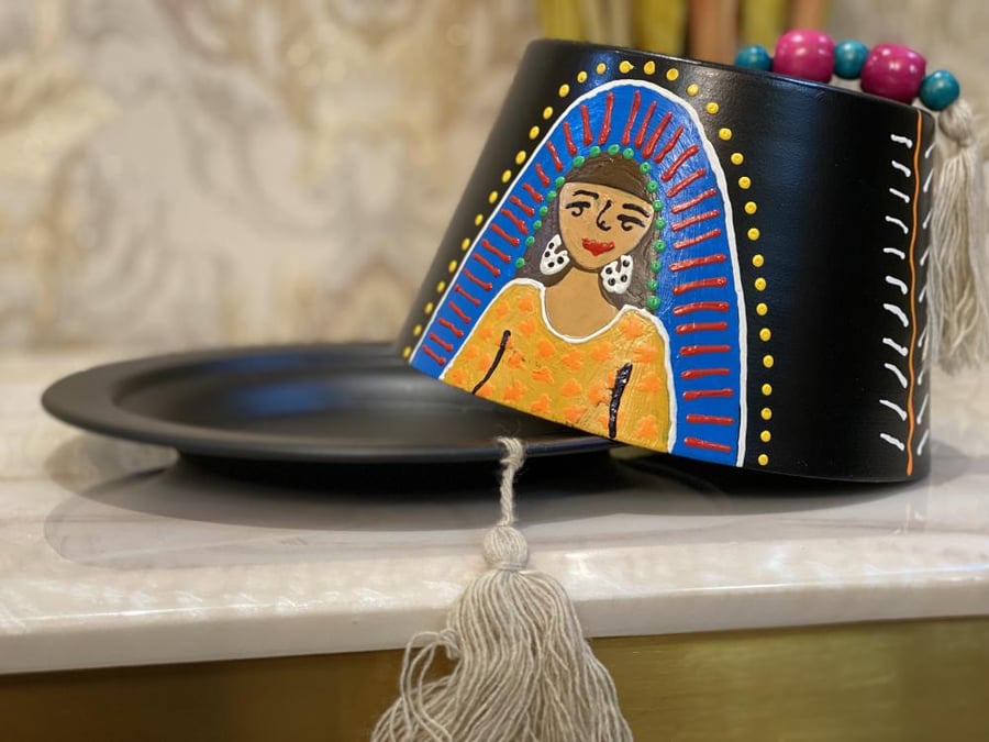 صينية الطربوش بالرسم اليدوي