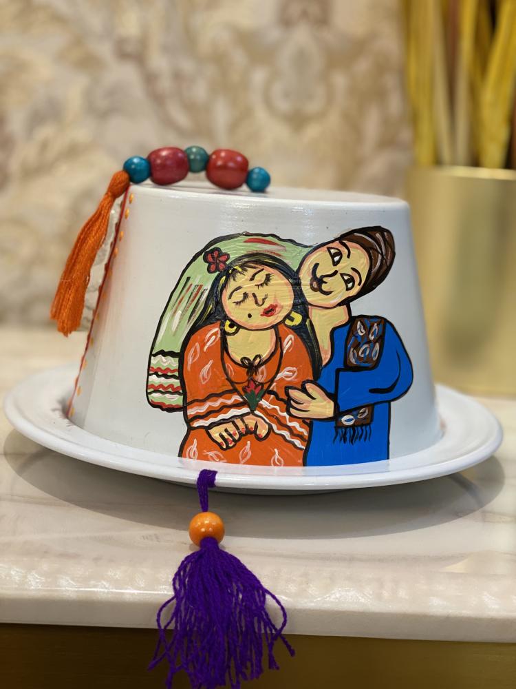 صينية الطربوش بالرسم اليدوي