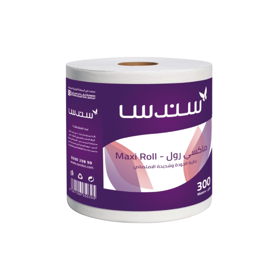 بكج سندس ماكسي رول — 12 رول × 300 متر