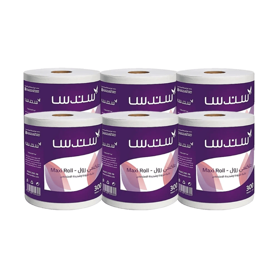 بكج سندس ماكسي رول — 12 رول × 300 متر