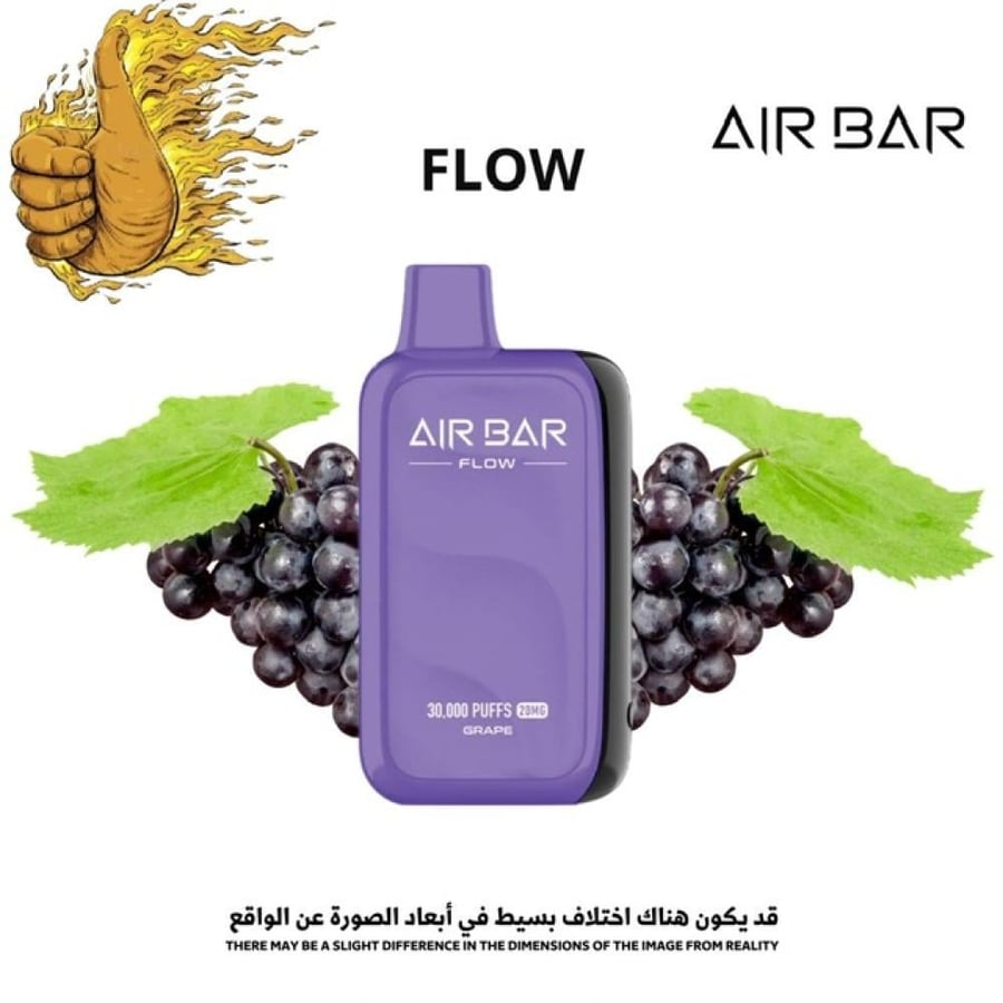 AIR BAR FLOW سحبة سيجارة اير بار فلو 30000 سحبة 20 نيكوتين عدة نكهات ا