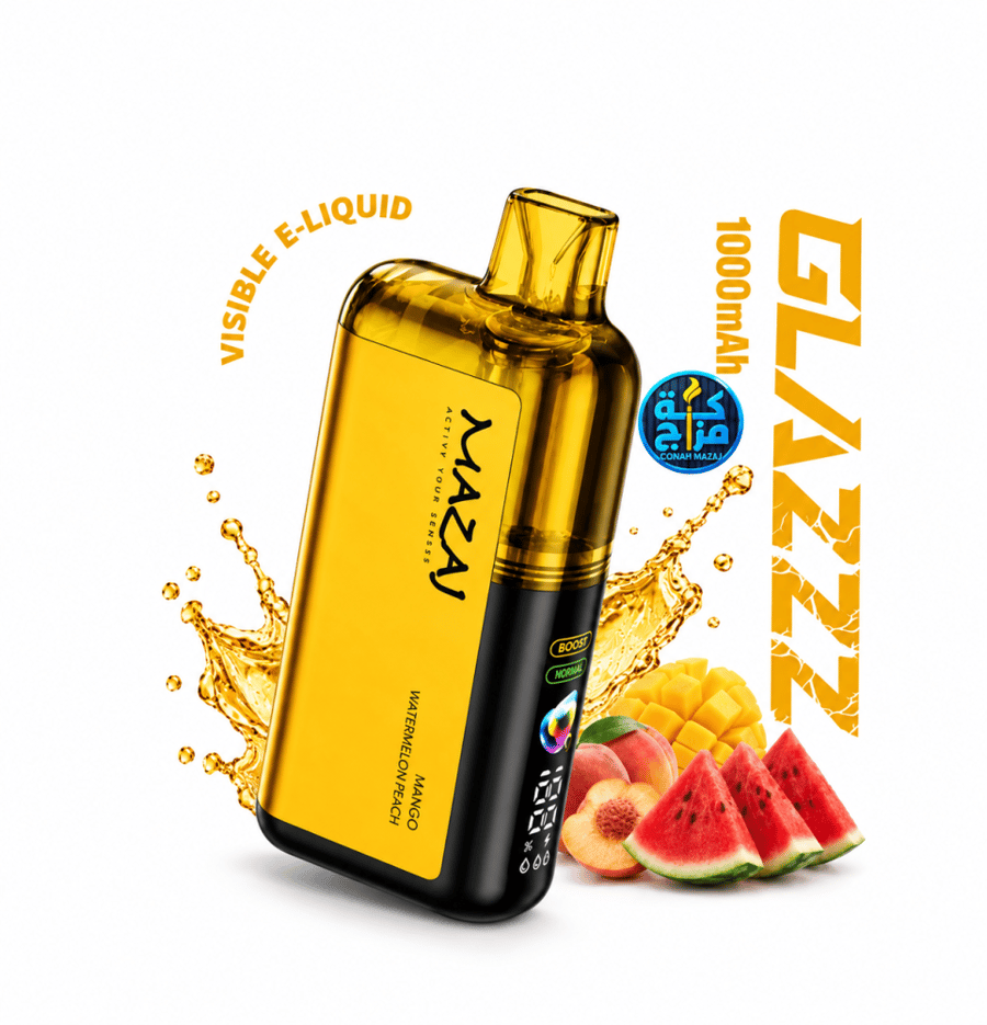 سحبة مزاج جلاز 30 ألف سحبة مانجو بطيخ خوخ | MAZAJ GLAZZ 30K Puffs Mango Watermelon Peach
