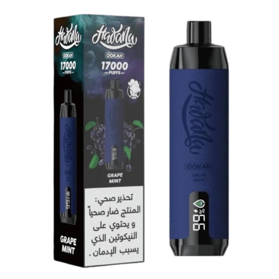 شيشة هوانا 17000 سحبة عنب نعناع Hawana 17000 Puffs grape mint