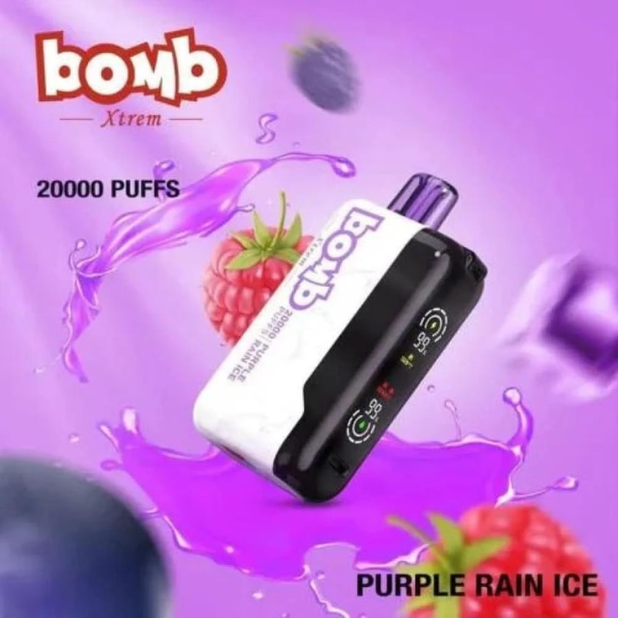 سحبة اكستريم مشكل توت فراولة ايس  20000 BOMB XTREM PURPLE RAIN ICE 200