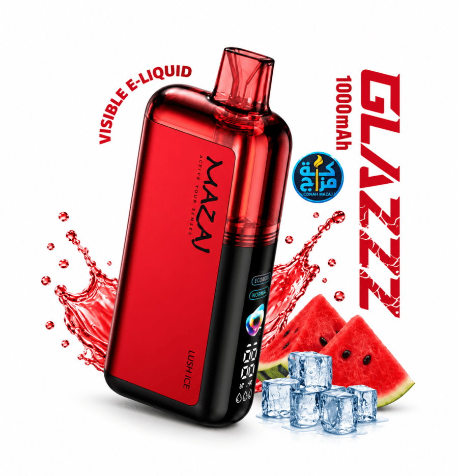 سحبة مزاج جلاز 30 ألف سحبة بطيخ آيس | MAZAJ GLAZZ 30K Puffs Lush Ice