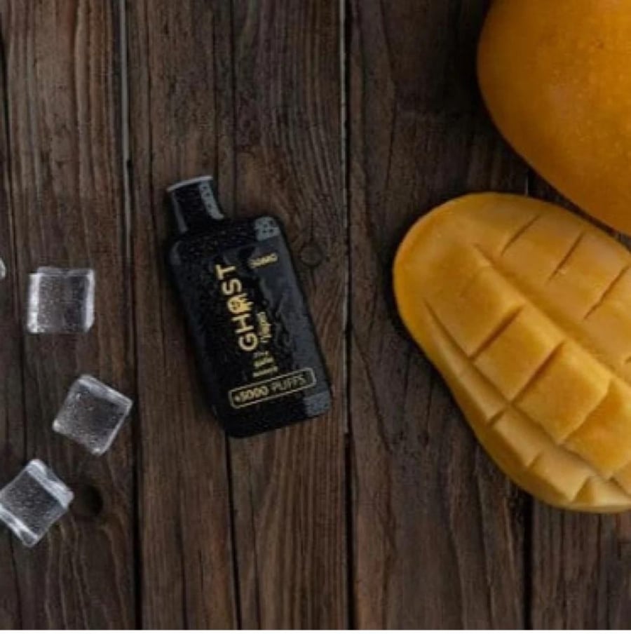 سحبه قوست فيب مانجو ايس 5000 موشة - Ghost Vapes Mango Ice 5000 Puff