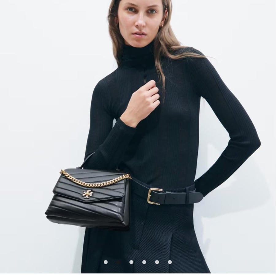 KIRA CHEVRON TOP-HANDLE SATCHEL