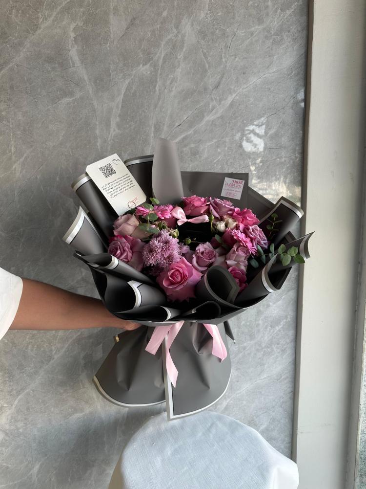 ذهب مرجانه + باقة ورد
