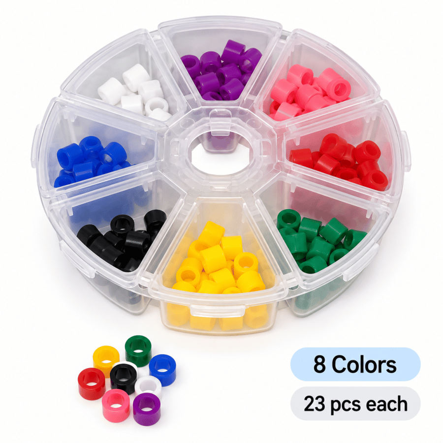 Dental identification rings 8 colors 23 each