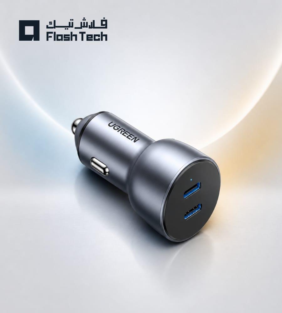 شاحن سيارة سريع مزدوج USB-C PD من يوجرين