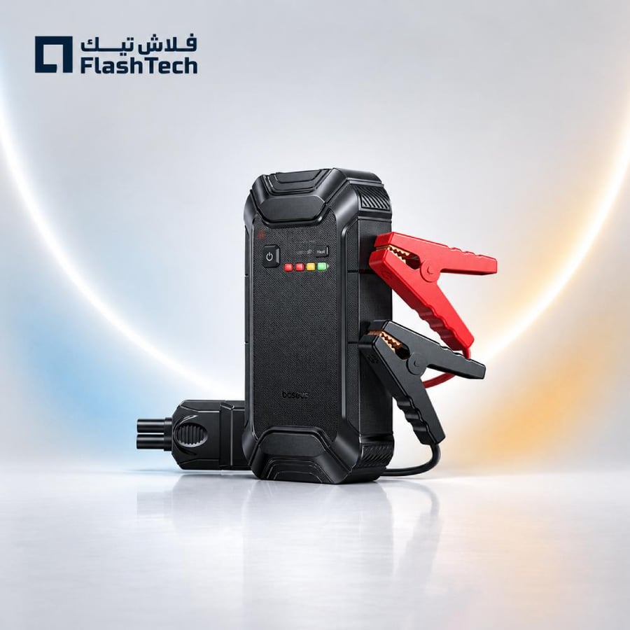بيسوس - بطارية تشغيل سيارة وباور بانك للطوارئ 12000 ملي أمبير