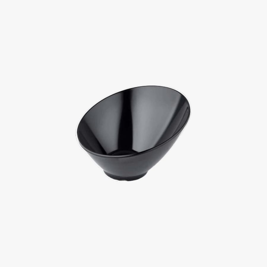 Black melamine serving bowl 21 cm