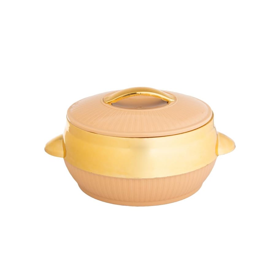 Plastic food container set 4 pieces beige