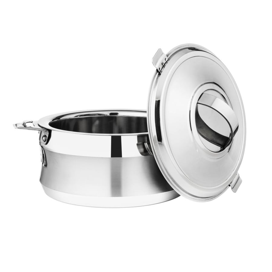 Indian steel food container, 3.5-liter capacity