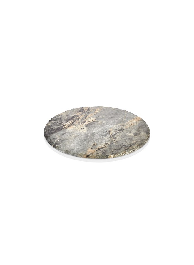Round melamine presentation stand 30 cm marble