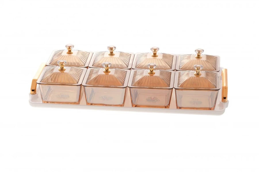 Nut serving set 9 pieces