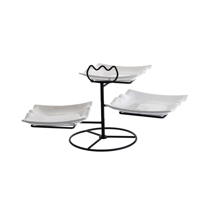 Porcelain serving plate stand 4 pieces