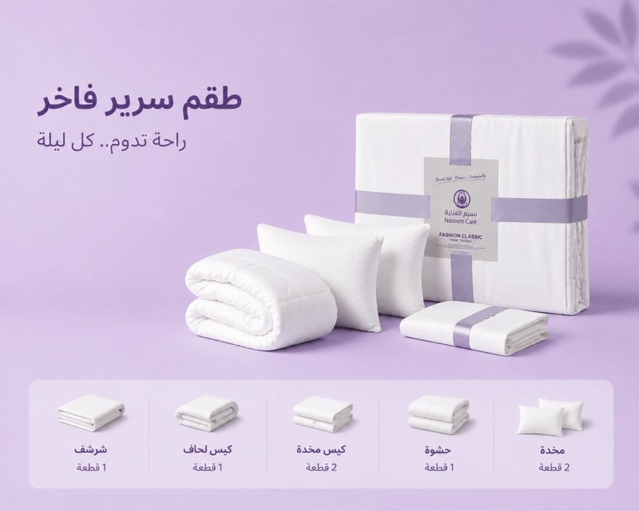 طقم سرير  مزدوج ( 200*160) 7  قطع