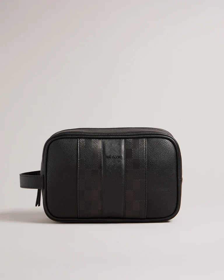 Waydee House Check Pu Washbag Black