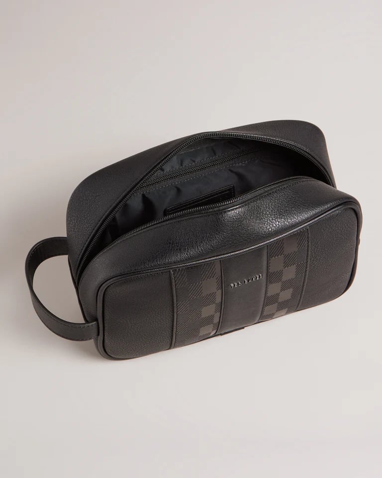 Waydee House Check Pu Washbag Black