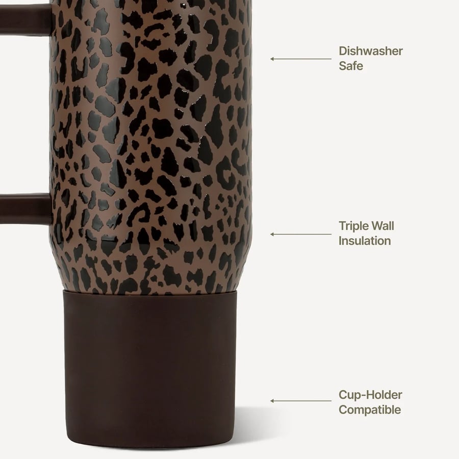 Brown Leopard - Traveler (20oz) - hydrojug