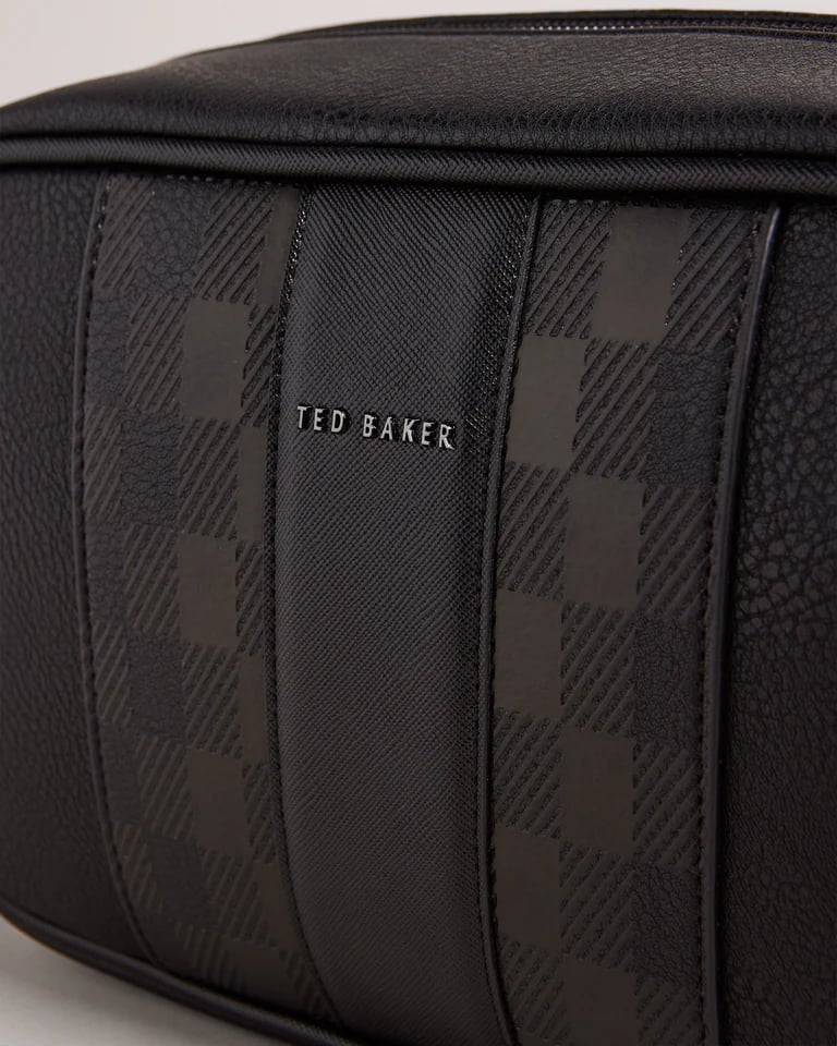 Waydee House Check Pu Washbag Black