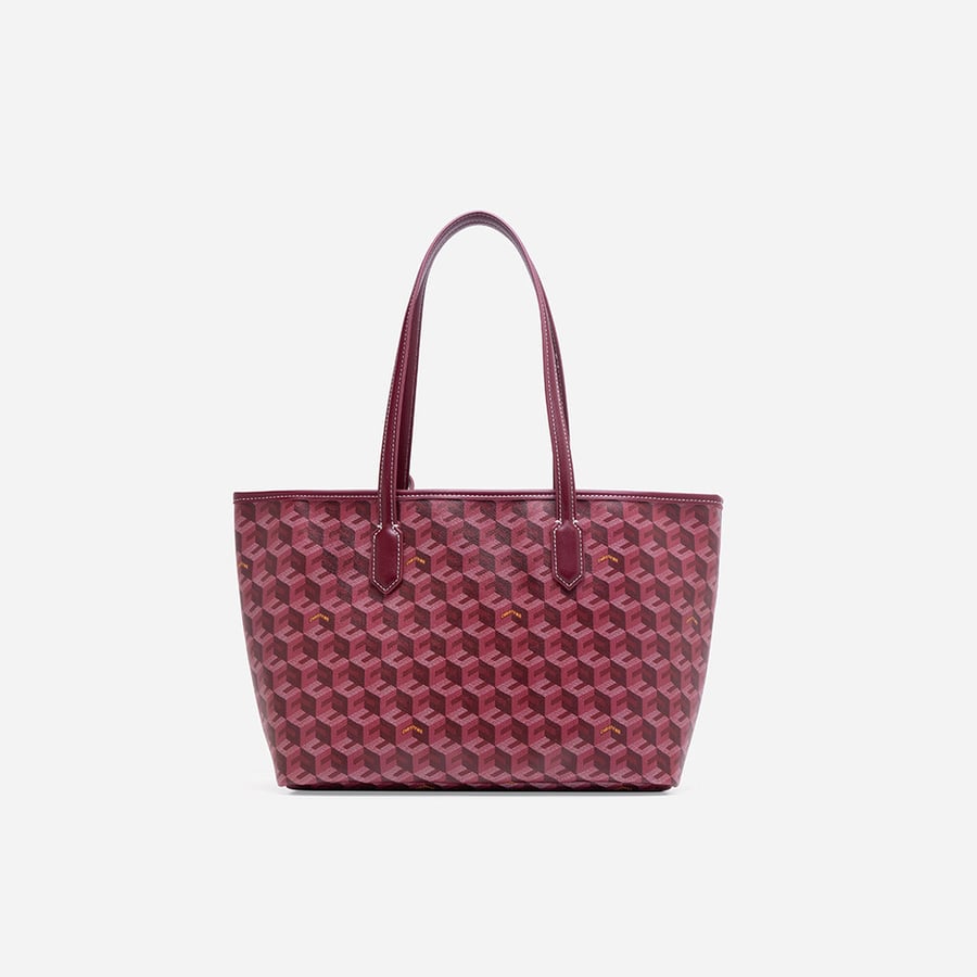 Russo Medium Tote Bag - Burgundy- medium