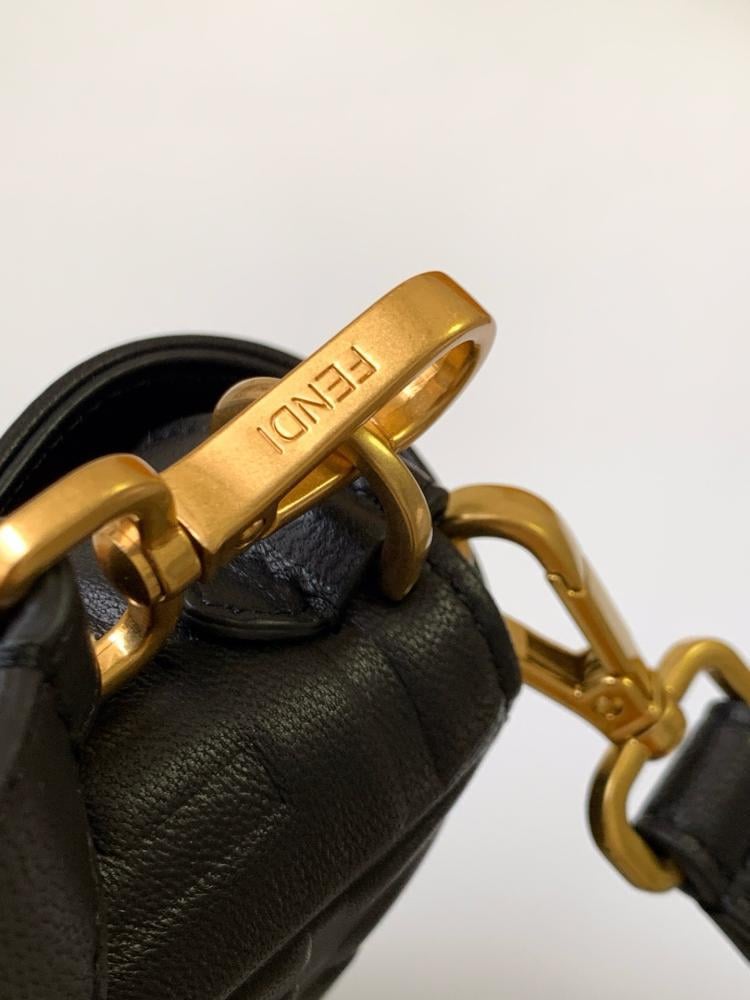 Fendi Mini Baguette Bag in Black, 20cm