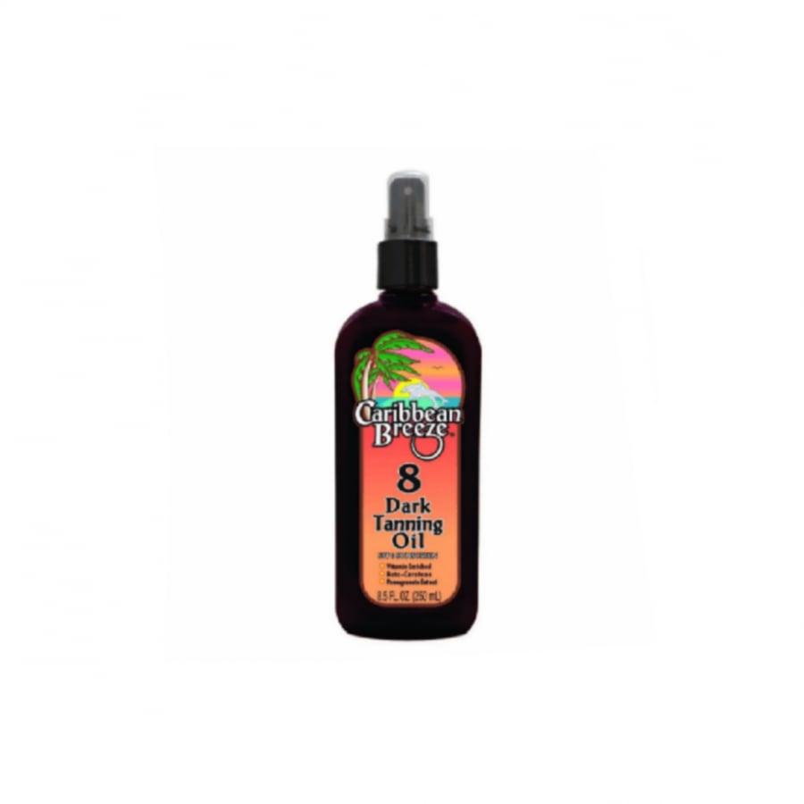 Caribbean Breeze oil tanning spray deep bronze color protection number 8 250 ml