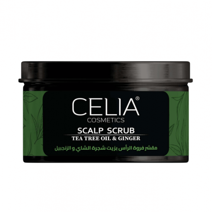سيليا مقشر فروة الرأس بزيت شجرة الشاي والزنجبيل – 300 غرام - Celia Scalp Scrub Tea Tree Oil & Ginger 300g