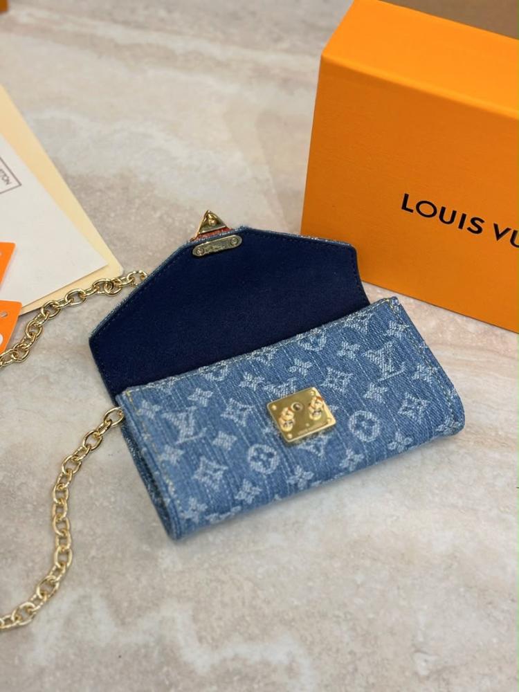 Blue denim wallet