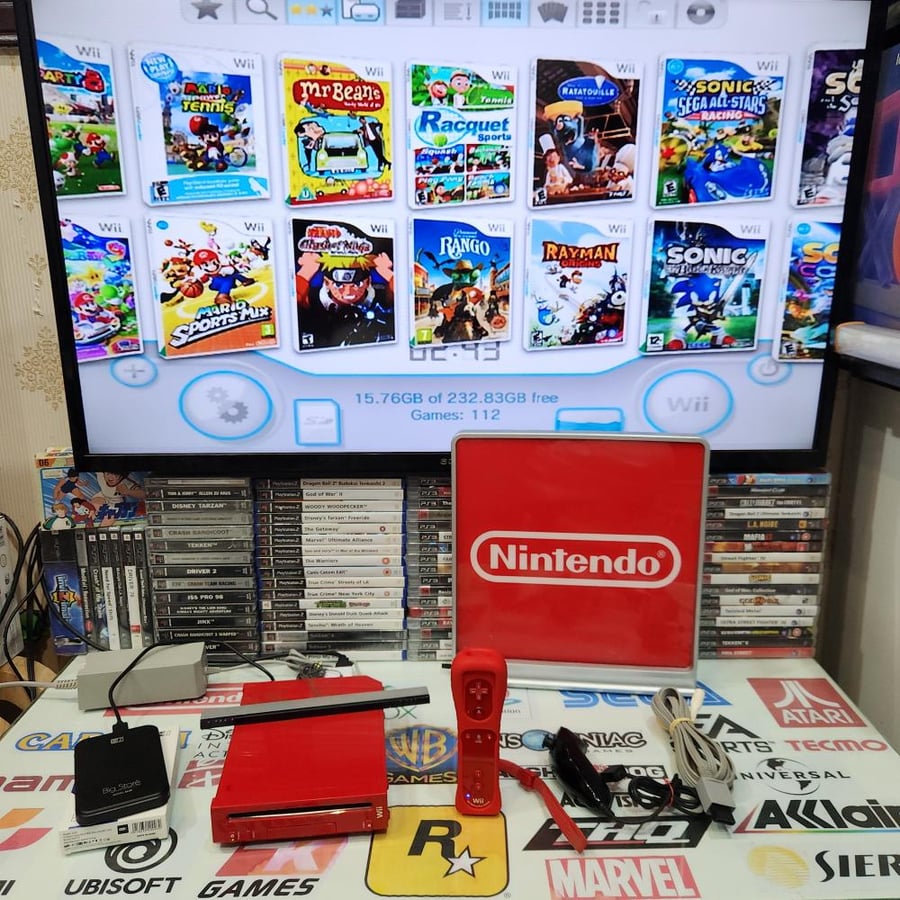 Wii جهاز وي مع ١١٠ العاب