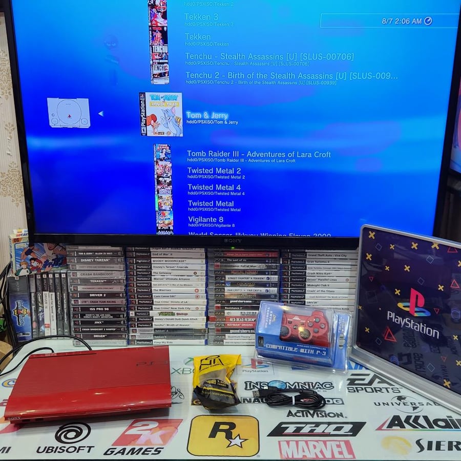 PS3 جهاز بلاستيشن ثري حجم ٥٠٠ قيقا مبرمج