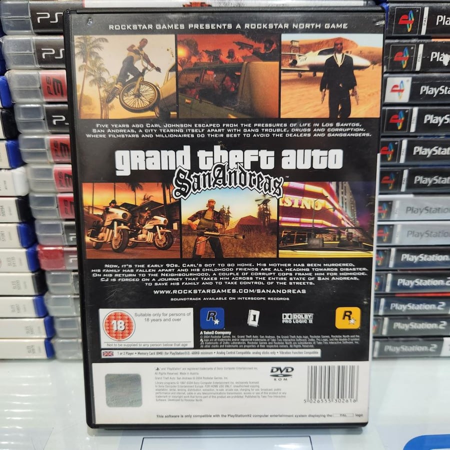 PS2 grand theft auto san andreas