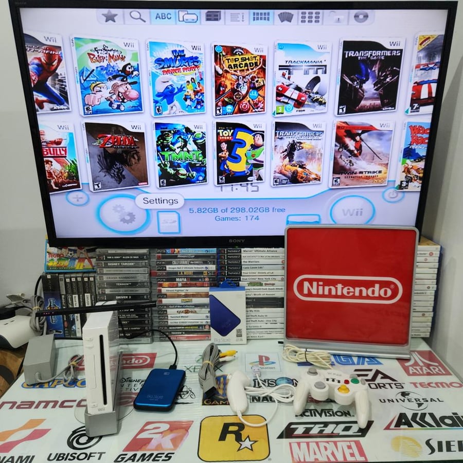 Wii جهاز وي مع ١٧٠ العاب