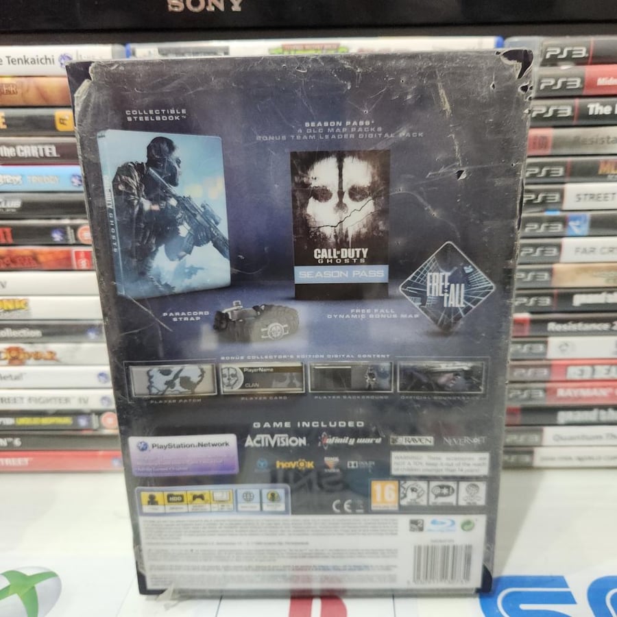 PS3 call of Duty ghosts hardened Edition جديد يوجد تمزق بالتغليف
