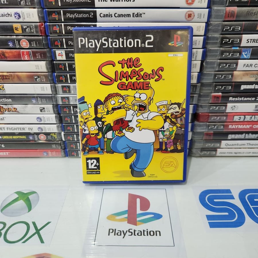 PS2 the Simpsons game يوجد ملاحظة بالغلاف