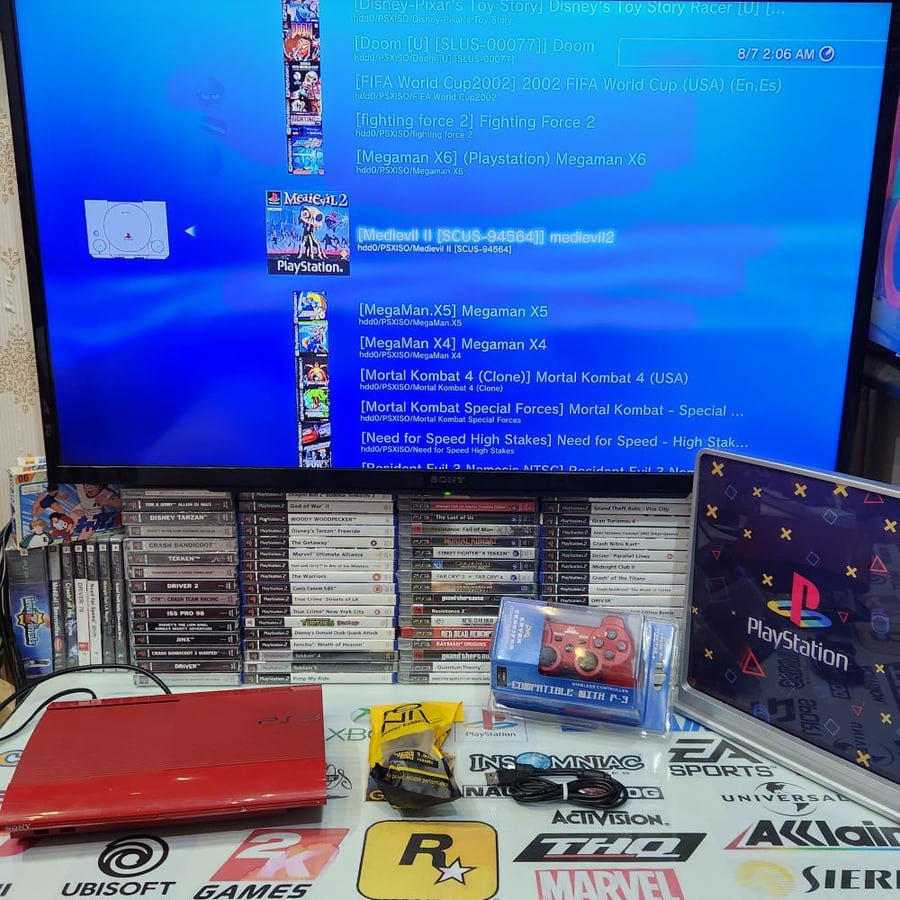 PS3 جهاز بلاستيشن ثري حجم ٥٠٠ قيقا مبرمج