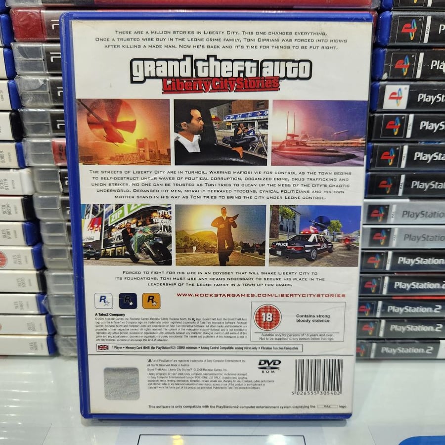PS2 grand theft auto liberty city stories