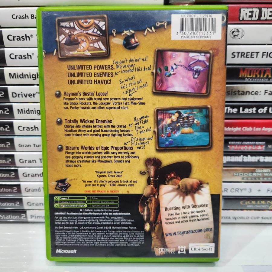Xbox rayman 3hoodlum havoc