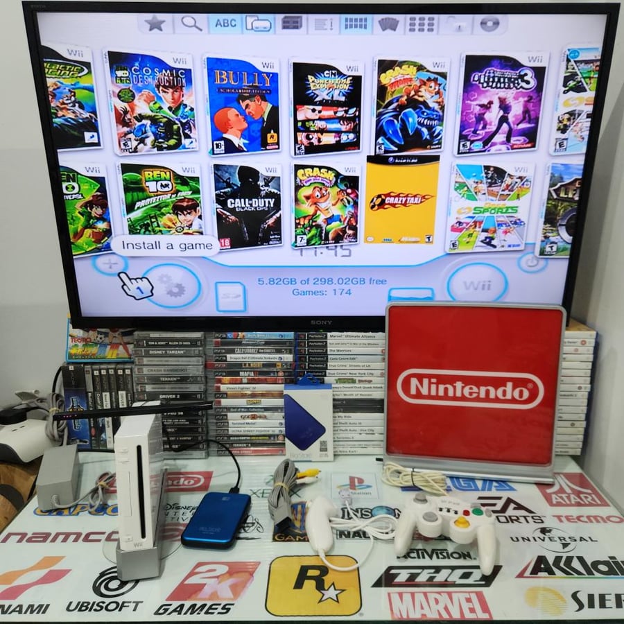 Wii جهاز وي مع ١٧٠ العاب