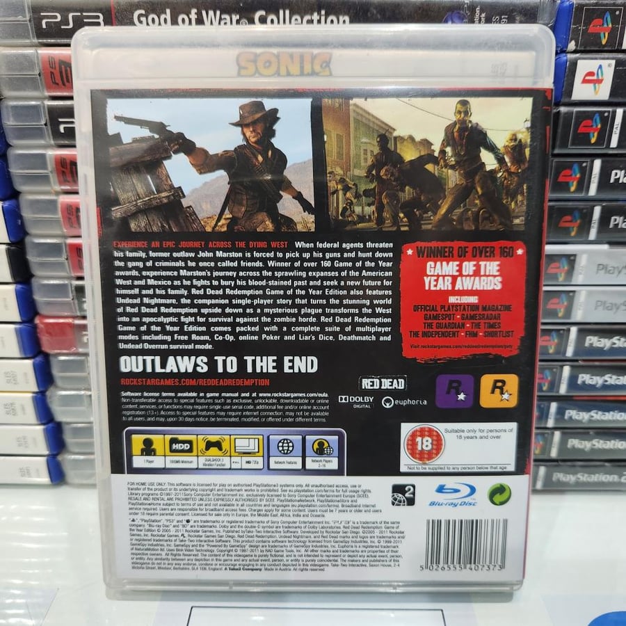 PS3 red Dead Redemption game of the year edition