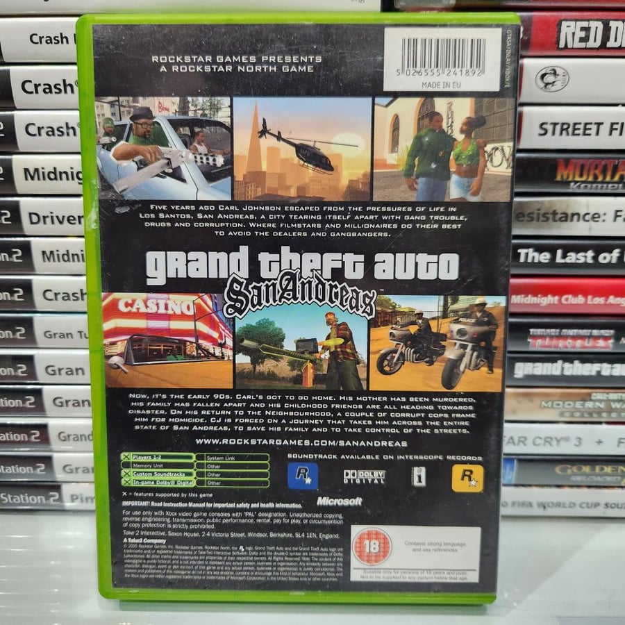 Xbox grand theft auto san andreas