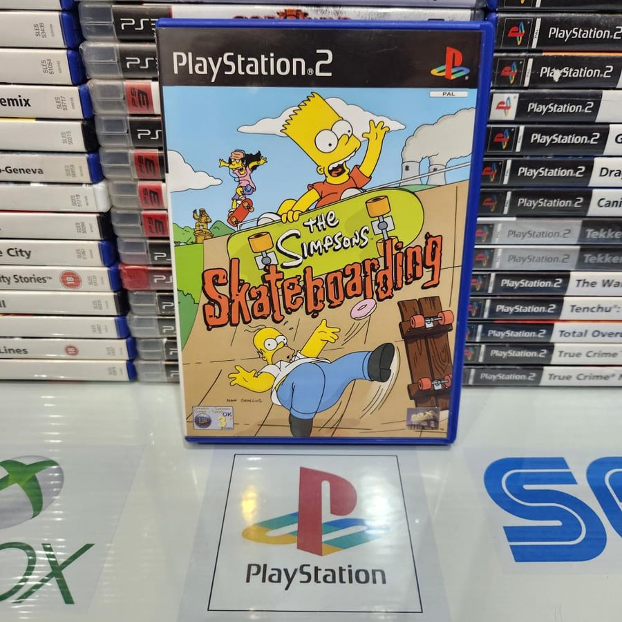 PS2 the Simpsons skateboarding