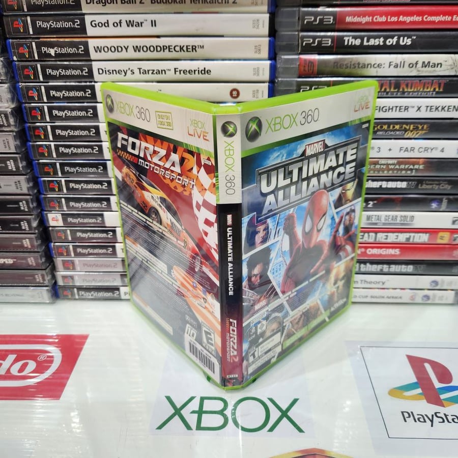 XBOX360 marvel ultimate alliance forza 2 motorsport