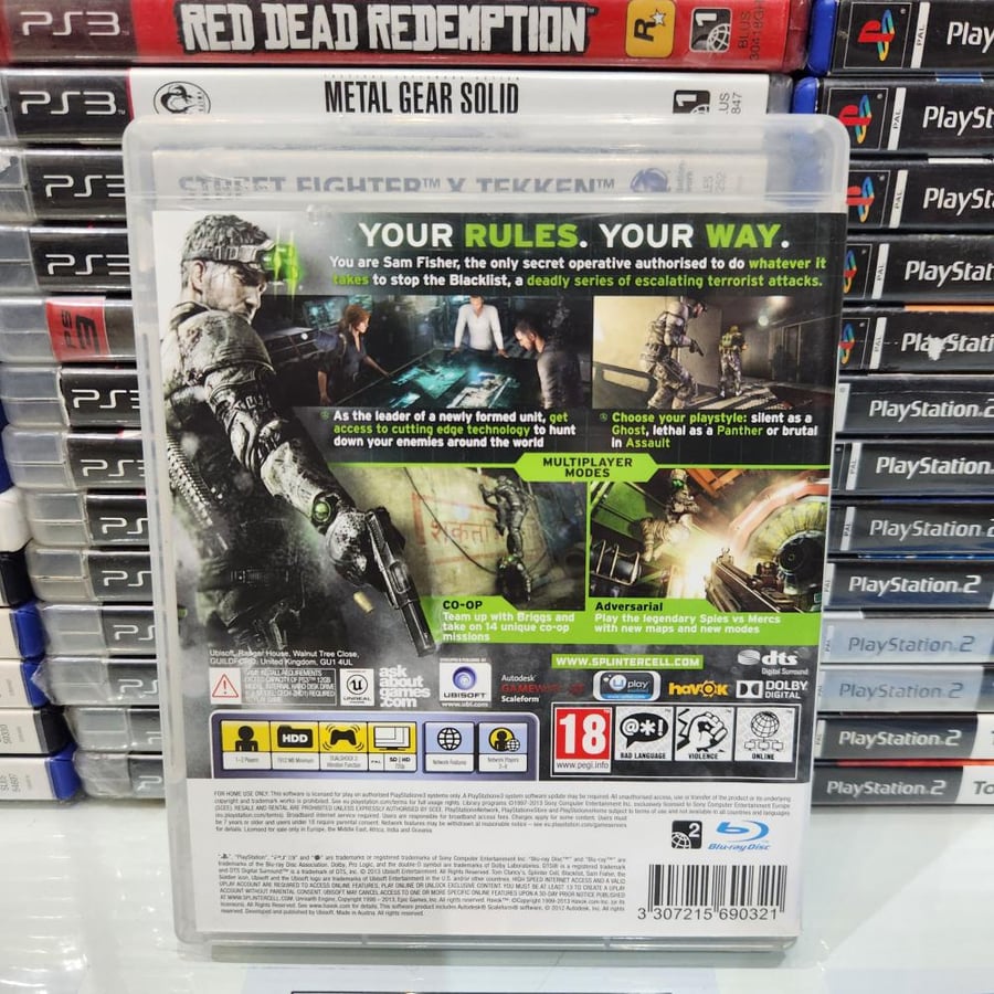 PS3 tom clancy's splinter cell Blacklist